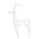 Коледна украса северни елени, 2 бр, 60x16x100 см, акрил
