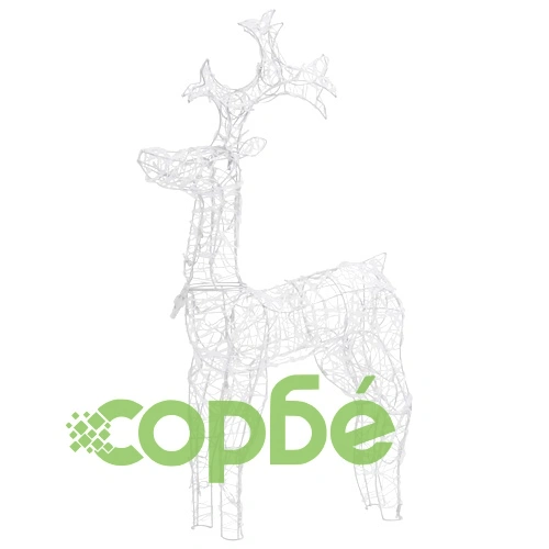 Коледна украса северни елени, 2 бр, 60x16x100 см, акрил ➤ топ цена ➤ sorbe.bg