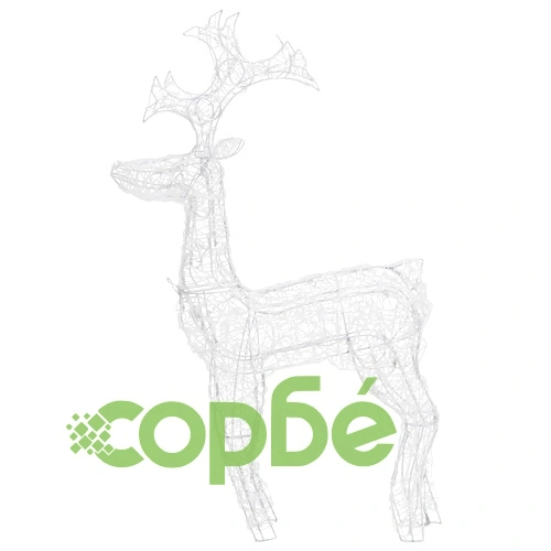 Коледна украса северни елени, 3 бр, 60x16x100 см, акрил ➤ топ цена ➤ sorbe.bg