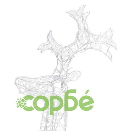 Коледна украса северни елени, 3 бр, 60x16x100 см, акрил ➤ топ цена ➤ sorbe.bg