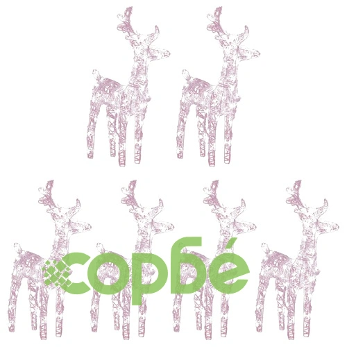 Коледни елени, 6 бр, топло бяло, 240 LED, акрил ➤ топ цена ➤ sorbe.bg