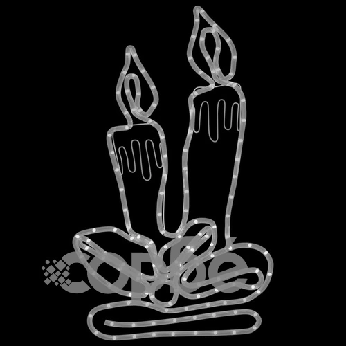 Коледни фигури свещи със 144 светодиода, 2 бр, 70x42 см ➤ топ цена ➤ sorbe.bg