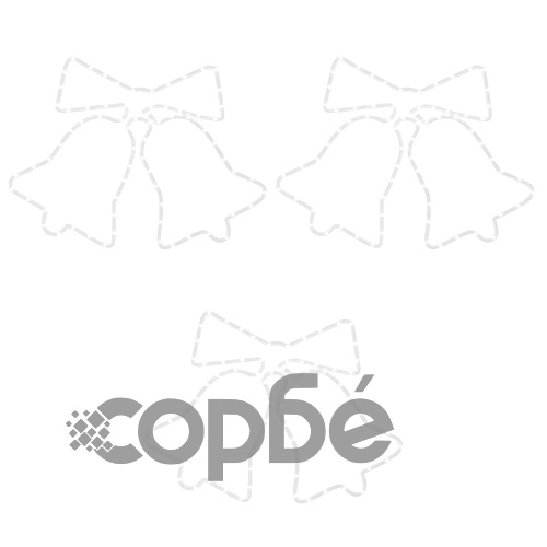 Фигури коледни звънчета със 72 светодиода, 3 бр, 50x56 см ➤ топ цена ➤ sorbe.bg