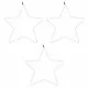 Коледни фигури звезди с 48 светодиода 3 бр топло бяло 56 см
