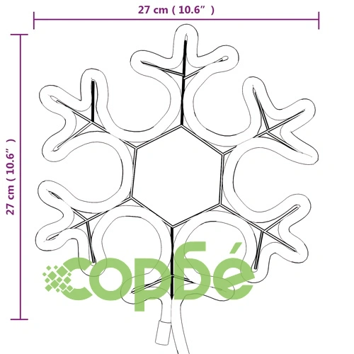 Коледни фигури снежинки с LED, 3 бр, топло бяло, 27x27 см ➤ топ цена ➤ sorbe.bg