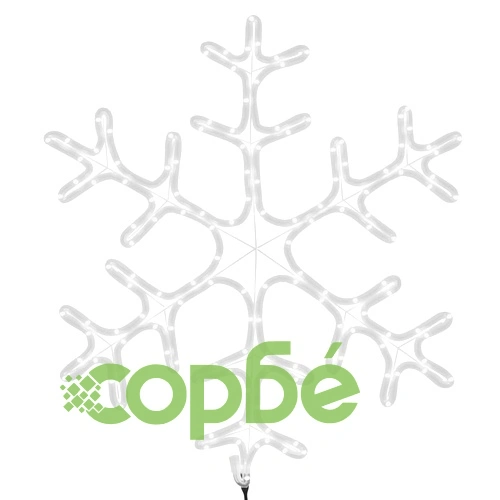 Коледни фигури снежинки с LED, 2 бр, топло бяло, 59x59 см ➤ топ цена ➤ sorbe.bg