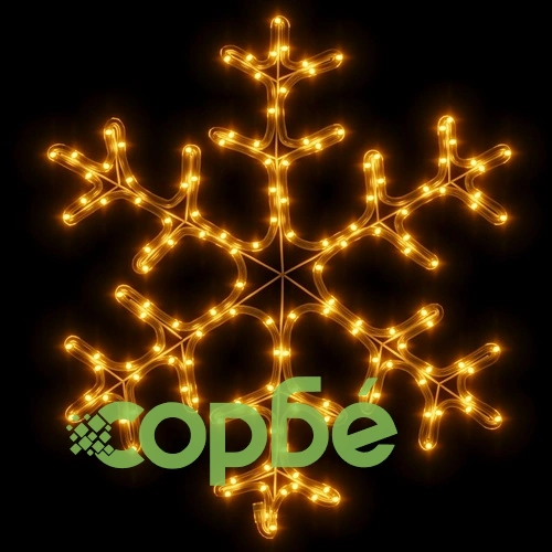 Коледни фигури снежинки с LED, 3 бр, топло бяло, 59x59 см ➤ топ цена ➤ sorbe.bg