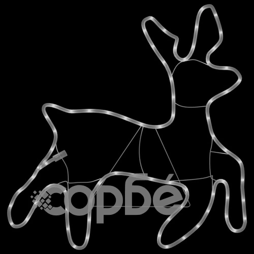 Коледни фигури елени с LED, 3 бр, топло бяло, 57x55x4,5 см ➤ топ цена ➤ sorbe.bg