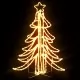 LED сгъваеми фигури коледни елхи, 2 бр, топло бяло, 87x87x93 см