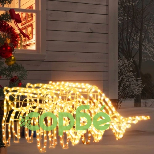 Коледни фигури на елени, 3 бр, топло бяло, 73x31x45 см ➤ топ цена ➤ sorbe.bg