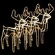 Коледни фигури на елени с движещи се глави, 3 бр, топло бяло