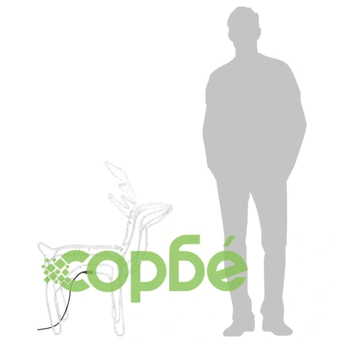 Коледни фигури на елени, 2 бр, студено бяло, 76x42x87 см ➤ топ цена ➤ sorbe.bg