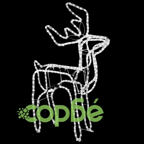 Коледни фигури на елени, 3 бр, студено бяло, 76x42x87 см ➤ топ цена ➤ sorbe.bg