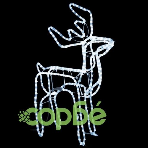 Коледни фигури на елени, 3 бр, студено бяло, 76x42x87 см ➤ топ цена ➤ sorbe.bg