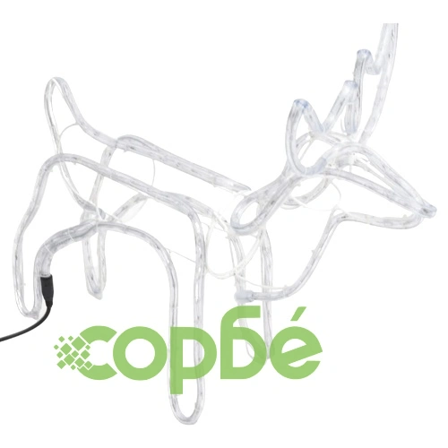 Коледни фигури на елени, 2 бр, студено бяло, 60x30x60 см ➤ топ цена ➤ sorbe.bg