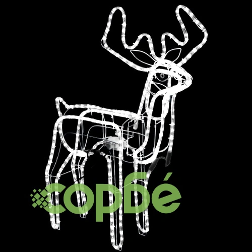 Коледни елени с движещи се глави 3 бр студено бяло 76x42x87 см ➤ топ цена ➤ sorbe.bg