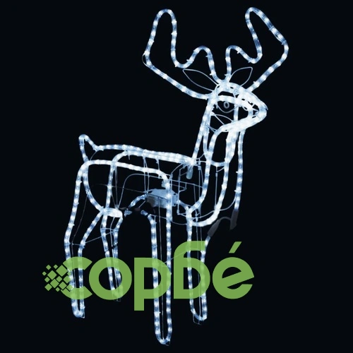 Коледни елени с движещи се глави 3 бр студено бяло 76x42x87 см ➤ топ цена ➤ sorbe.bg