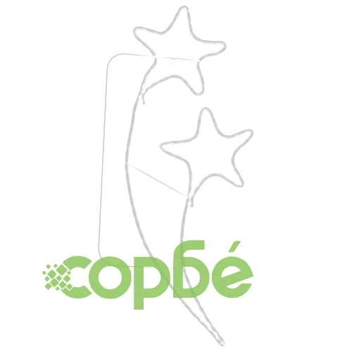 Светещ маркуч с форма на звезди 8 бр топло бяло 125,5x53x4,5 см ➤ топ цена ➤ sorbe.bg