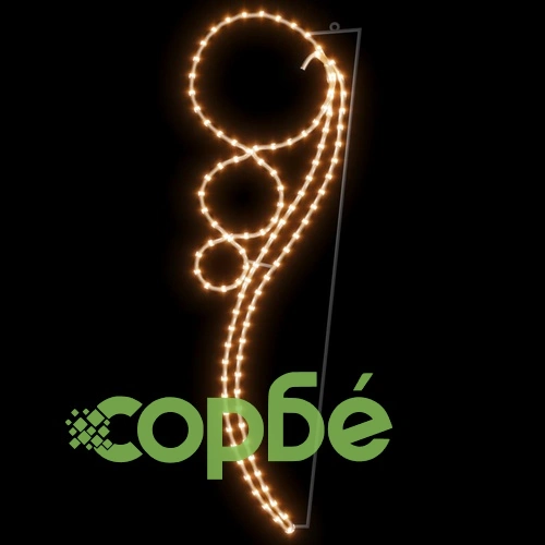 Светещ маркуч с форма на топки 4 бр топло бяло 111,5x35x4,5 см ➤ топ цена ➤ sorbe.bg