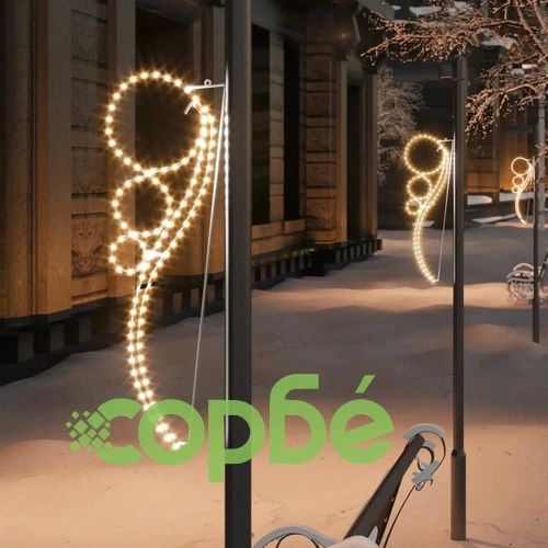 Светещ маркуч с форма на топки 4 бр топло бяло 111,5x35x4,5 см ➤ топ цена ➤ sorbe.bg