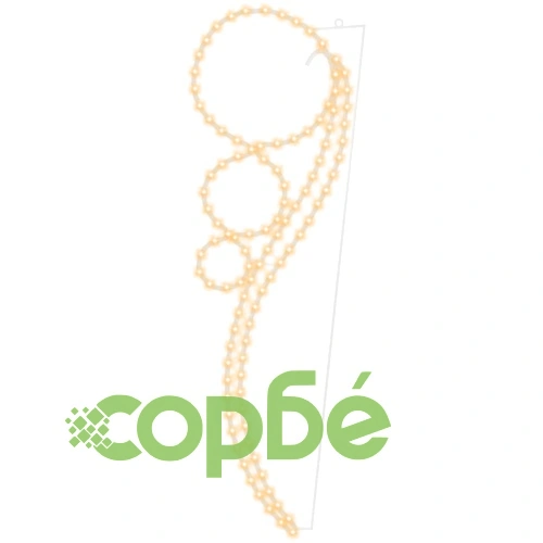 Светещ маркуч с форма на топки 8 бр топло бяло 111,5x35x4,5 см ➤ топ цена ➤ sorbe.bg