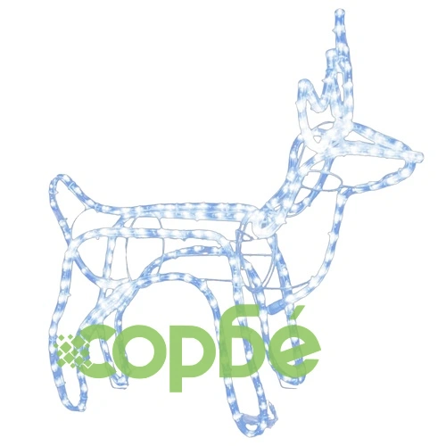 Комплект коледни елени, 3 бр, студено бяло ➤ топ цена ➤ sorbe.bg