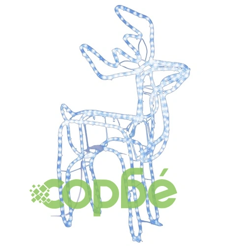 Комплект коледни елени, 3 бр, студено бяло ➤ топ цена ➤ sorbe.bg