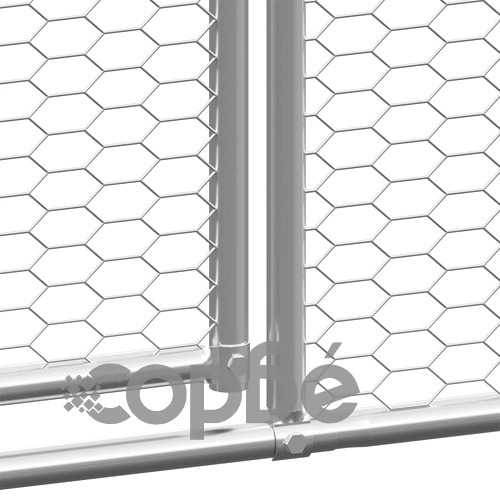 Външна клетка за пилета, 2x8x2 м, поцинкована стомана ➤ топ цена ➤ sorbe.bg