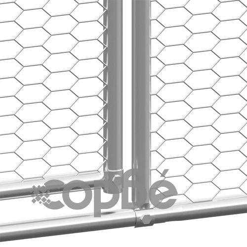 Външна клетка за пилета, 2x10x2 м, поцинкована стомана ➤ топ цена ➤ sorbe.bg