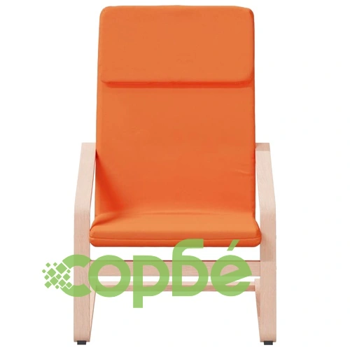 Релаксиращ стол с табуретка, тъмножълто, текстил ➤ топ цена ➤ sorbe.bg