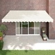 Автоматично прибираща се тента, кремаво, 4,5x3 м