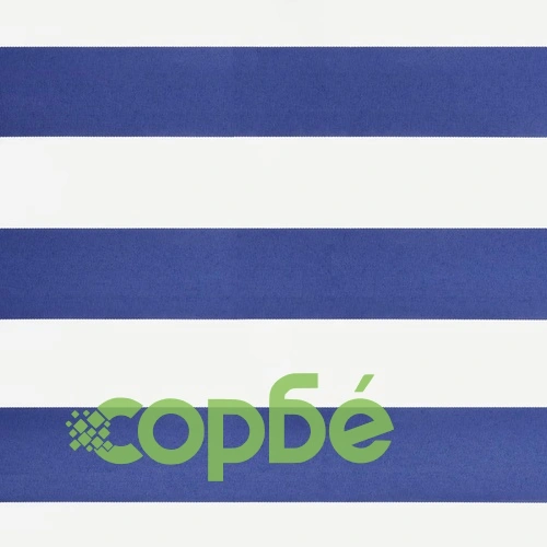 Автоматично прибираща се тента, синьо и бяло, 3,5x2,5 м ➤ топ цена ➤ sorbe.bg