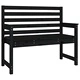 Градински трапезен комплект от 4 части, черен, масивен бор