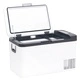 Хладилна кутия с дръжка и адаптер черно и бяло 18 л PP и PE