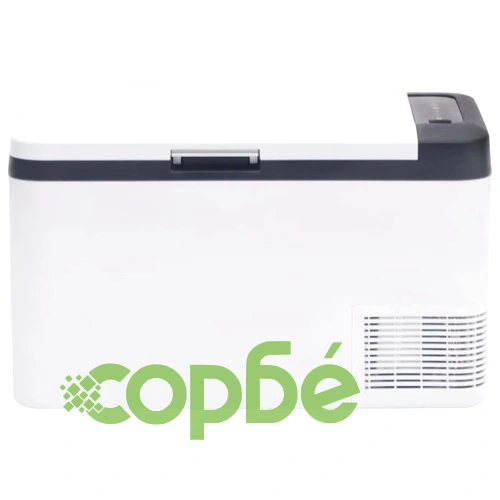 Хладилна кутия с дръжка и адаптер черно и бяло 18 л PP и PE ➤ топ цена ➤ sorbe.bg