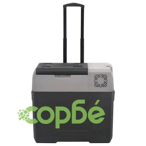 Хладилна кутия с колелца и адаптер черно/сиво 40 л полипропилен ➤ топ цена ➤ sorbe.bg