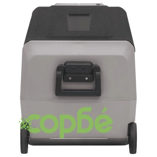 Хладилна кутия с колелца и адаптер черно и сиво 50 л PP и PE ➤ топ цена ➤ sorbe.bg