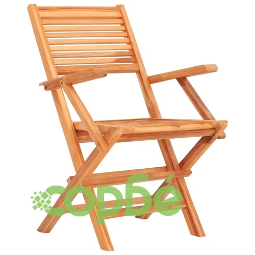 Градински трапезен комплект, 7 части, тиково дърво масив ➤ топ цена ➤ sorbe.bg