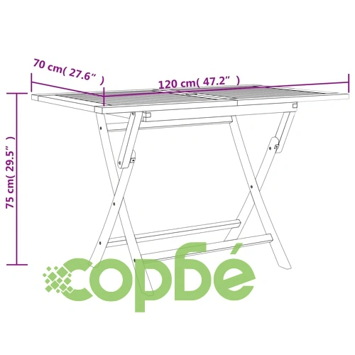 Градински трапезен комплект, 7 части, тиково дърво масив ➤ топ цена ➤ sorbe.bg