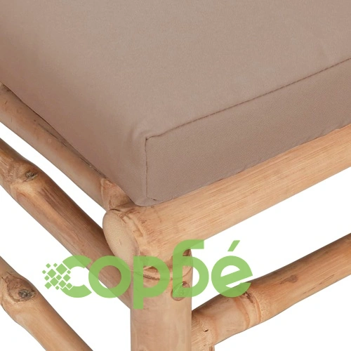 Градински ъглови дивани, 2 бр, с възглавници таупе, бамбук ➤ топ цена ➤ sorbe.bg