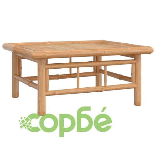 Градински лаундж комплект тъмносиви възглавници 12 части бамбук ➤ топ цена ➤ sorbe.bg