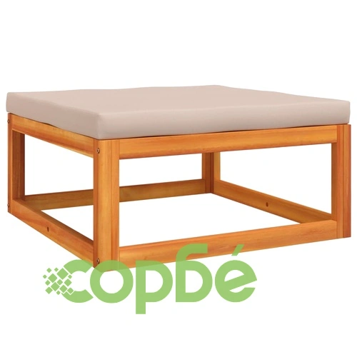 Градински комплект с възглавници таупе, 8 части, дърво масив ➤ топ цена ➤ sorbe.bg