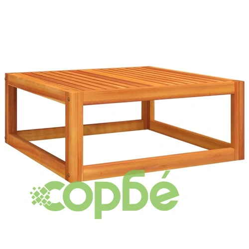 Градински комплект със зелени възглавници, 7 части, дърво масив ➤ топ цена ➤ sorbe.bg