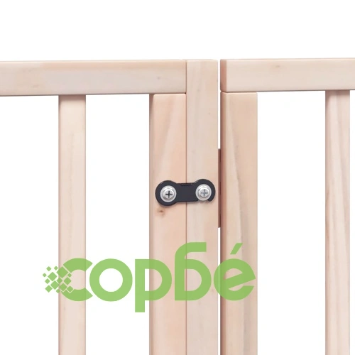 Сгъваема преграда за кучета с врата 12 панела 600 см топола ➤ топ цена ➤ sorbe.bg