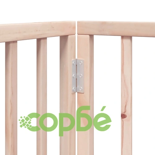 Сгъваема преграда за кучета с врата 12 панела 600 см топола ➤ топ цена ➤ sorbe.bg