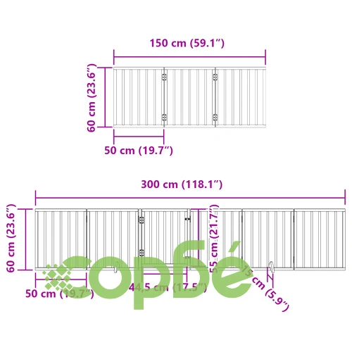 Сгъваема преграда за куче с врата 15 панела черна 750 см топола ➤ топ цена ➤ sorbe.bg