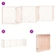 Сгъваема преграда за кучета с врата 6 панела 480 см топола
