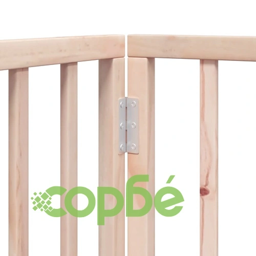 Сгъваема преграда за кучета с врата 10 панела 800 см топола ➤ топ цена ➤ sorbe.bg