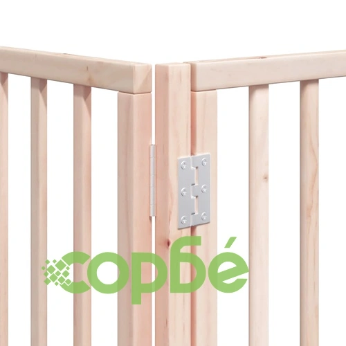 Сгъваема преграда за кучета с врата 12 панела 960 см топола ➤ топ цена ➤ sorbe.bg