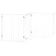 Сгъваема преграда за кучета с врата 10 панела бял 800 см топола